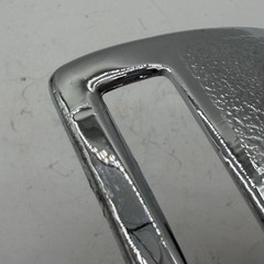 Vintage Silver Tone Hammer Rectangle Belt Buckle Textured Minimalist