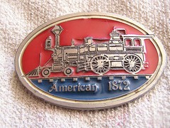 Vintage Belt Buckle Train Railroad American 1872