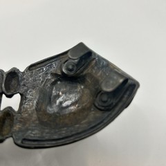 Vintage 1987 Trophy USA Hinged Belt Buckle Brass Patina Western Style RARE