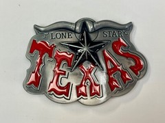 Texas The Lone Star State Cowboys TX Longhorn Raised 4&Prime; Buckle Rage Belt Buckle