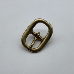 Solid Brass Oval Buckle Un Coated Leather Strap Buckle 20mm