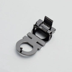 Dark Silver Ferragamo Classic Gancini Belt Buckle For 34-35mm leather strap