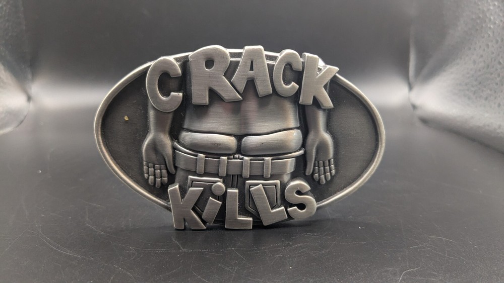 Metal SMC Belt Buckle 2005 Crack Kills Dark Grey Butt Plumber