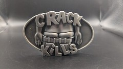 Metal SMC Belt Buckle 2005 Crack Kills Dark Grey Butt Plumber