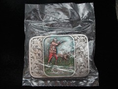PF19163 *NOS* 2002 **REMINGTON** GUN & FIREARM COMPANY HUNTING PEWTER BUCKLE