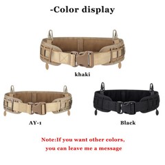 Men Tactical Molle Padded Patrol Belt Adjustable Waist Belts Hunting Combat Gear