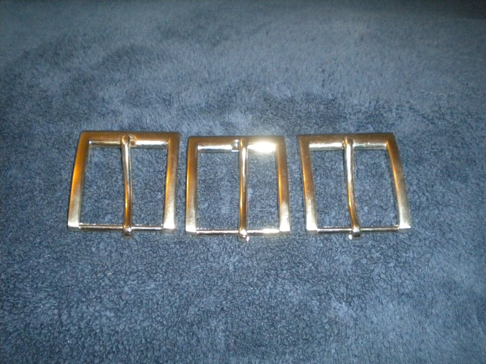 LOTS OF 3 REGULAR BUCKLE FOR 1 .4 IN WIDE BELT 3 SILVER BUCKLES