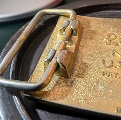 Vintage Lee NY Belt Buckle Scales of Justice Ensignia