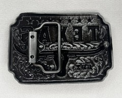 Cowboy Texas Long Horn Silver Metal Belt Buckle