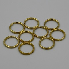Brass Keyrings Round Circle Split Ring 15mm lot