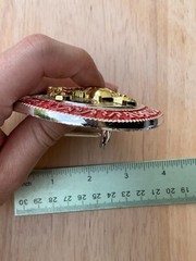 Western Buckle Oval Gold Silver Red Horse Rider Cowboy 2 » Hebillas Vaqueras