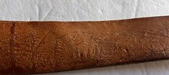 JACK DANIELS Old No. 7 belt and buckle Cowhide Leather Belt 28 RARE Vintage