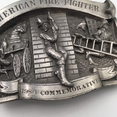 1986 American Fire Fighter Commemorative Belt Buckle #549/5000 Made In the US