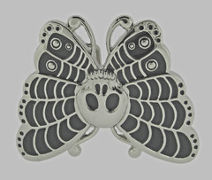 Skull Belt Buckle Silver Metal Emblem Vintage Pirate Men Women Butterfly Cowgirl
