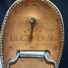 Vintage CROCODILE SKIN Belt Buckle El General 4 Inches Tan