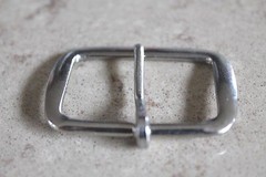 Nickel / Silver Coined End Bar Buckle fits up to 1 1/2&Prime; belt buckle lot of 5