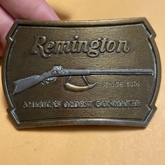Vintage Remington 1816 Flintlock Rifle belt Buckle 1976 USA Made