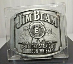 NEW Jim Beam Sour Mash Kentucky Straight Bourbon Whiskey Pewter Belt Buckle