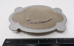 Metal Silver Tone Vintage Arrow Head Oval Belt Buckle Collectible