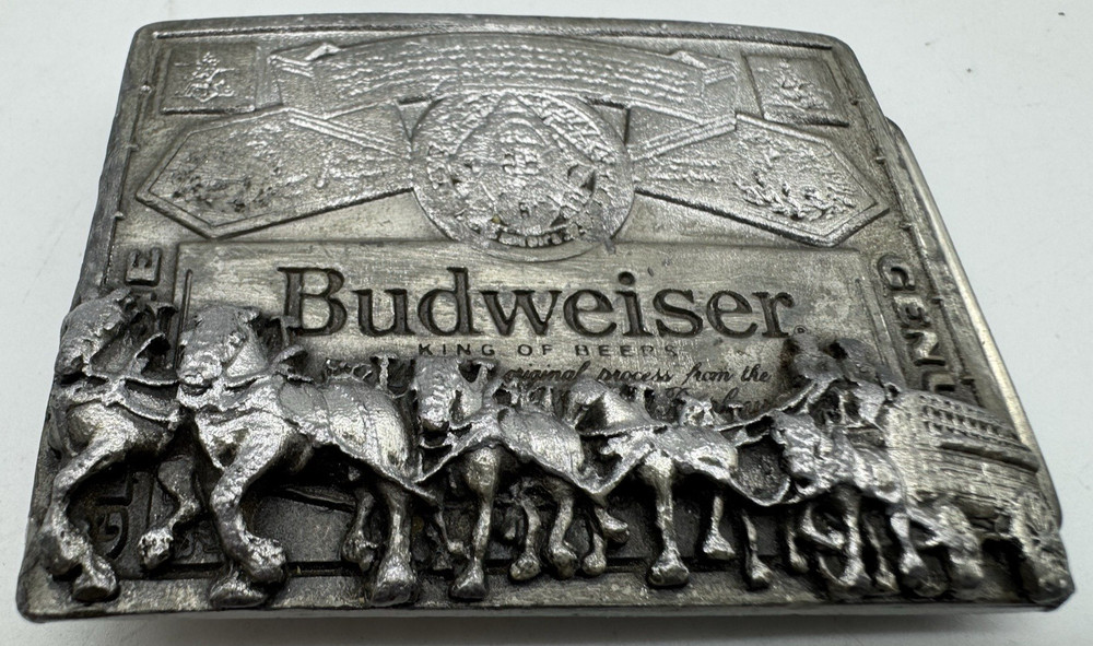 Vintage Budweiser Clydesdale Memorabilia Belt Buckle Markatron