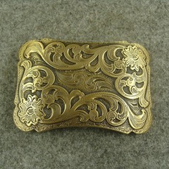 Heavy duty Brass “ Floral ” Belt Buckles For 1.5&Prime; Plate Pin western Buckle Z168