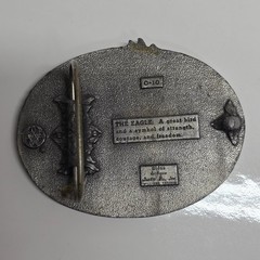 Siskiyou Buckle Co Vintage 1982 Eagle Mountain Pewter Belt Buckle Silver Western