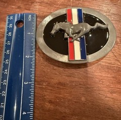 Vintage Siskiyou Ford Mustang Belt Buckle Pewter and Enamel Officially Licensed