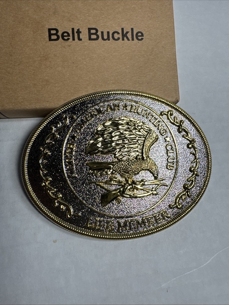 NORTH AMERICAN HUNTING CLUB LIFE MEMBER BELT BUCKLE New IN BOX – Great Gift