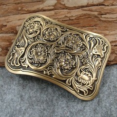 Heavy duty Solid Brass Belt Buckles For 1.5&Prime; Plate Pin western Buckle Z167