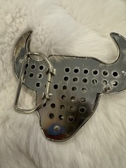 New Belt Buckle Western style Cowboy Green Eye Studded Bull Rodeo