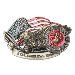Eagle and American Flag Belt Buckle Western Cowboy Motorcyclist (EG-15)
