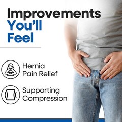 Hernia Belt for Men Inguinal Support | Groin or Lower Medium, Black