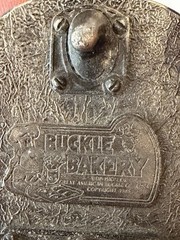 Vintage Buckle Bakery Fire Fighter Enamel Belt Color Buckle 1670 USA Fireman