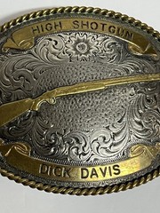 Vintage 1987 Trophy Belt Buckle High Shotgun Montana Silversmith Dick Davis