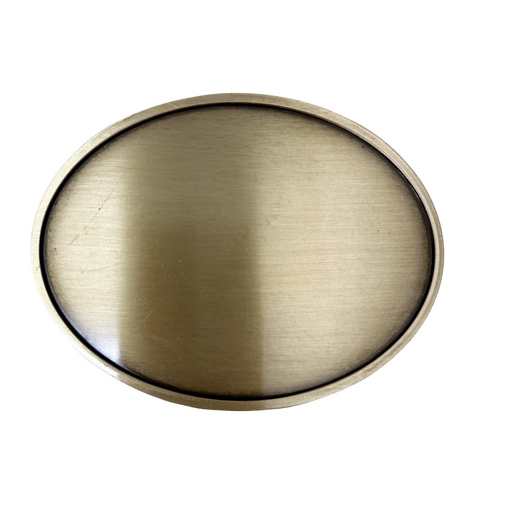 Antique Bronze Plated Oval Custom Blank Belt Buckle