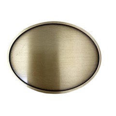 Antique Bronze Plated Oval Custom Blank Belt Buckle