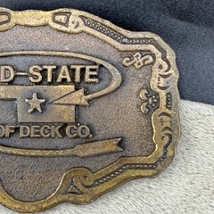 Vintage Hit Mid-State Roof Deck Co. Line USA Belt Buckle