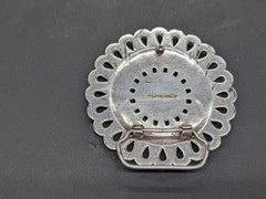 Mandala MEDALLION FLOWER Mindfulness Yoga DESIGN BELT BUCKLE Metal Silver