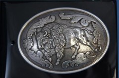 Nocona OVAL ANTIQUE SCROLL BUFFALO BUCKLE Belt Buckle 37046