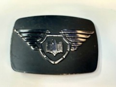 Chrome Brand Eagle Wings Wide Theme Black Color Belt Buckle
