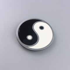 Vintage Style Enamel Yin Yang Taiji Round Belt Buckle also Stock in the US