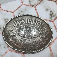 2005 JACK DANIELS OLD NO 7 BELT BUCKLE – HEAVY – 4&Prime; X 3&Prime; – Excellent Condition!