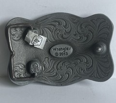 Wrangler Men&rsquo;s Gray Silver Belt Buckle 2013
