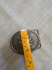 Vintage Hit Line Corporate Brass Belt Buckle ASTRO MUD INC Graham TX Read