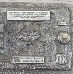 Buckles of America Masterpiece Collection Silver Tone Enamel Chevy Trucks Buckle