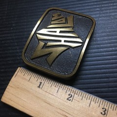 Vintage Buckler Ltd. Handmade In Israel Solid Brass 117 Shalom Belt Buckle 2.5&Prime;L