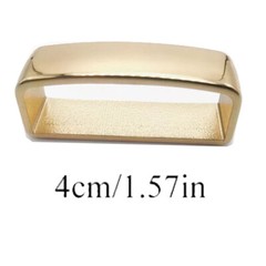 5Pcs Gold 40mm/1.57in Solid Brass Belt Loop Belt Buckle Keeper Metal Loop Ring