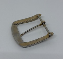 Classic Simple Squared Large Silver Tone One Prong Buckle For 1-5/8” Belt Men’s