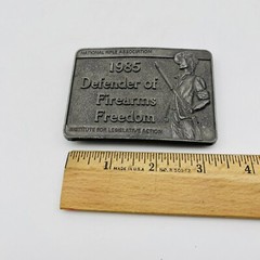 Defender of Firearms 1985 Freedom Silver Belt Buckle