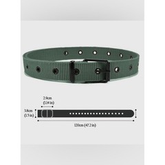 Nylon Waist Belt with Multiple Holes & Black Buckle Design – Black NEW